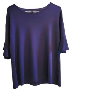 Ann Taylor Ruffle-Sleeve Top